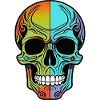 Skull OrangeBlue