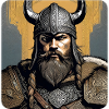 Stolzer Wikinger mit Hörner Helm