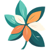 Jasmine flower in cartoon style