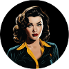 Comics inspired Retro Lady