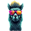 Llama with sunglasses