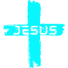 Jesus cross turquoise