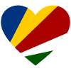 Seychelles flag heart