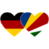 Germany Seychelles flag heart