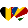Belgium Seychelles flag heart