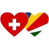 Switzerland Seychelles flag heart