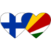 Finland Seychelles flag heart