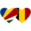 Seychelles Belgium Flag Heart