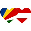 Seychelles Autriche Flag Coeur