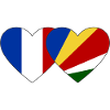 France Seychelles flag heart