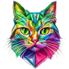 FLASHY STYLIZED CAT