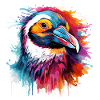 der bunte Pinguinkopf