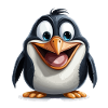 der Cartoon-Pinguin