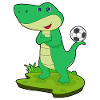 Crocodile Soccer Player Soccer
