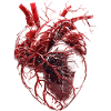 Red Grunge Glass Heart