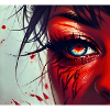 Painted in red