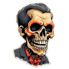 Skeleton Halloween Man Head
