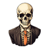 Skeleton Halloween Businessman
