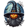 Pumpkin Halloween Witch