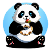 Panda Eats Donut