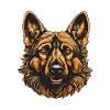 German Shepherd Dog Portrait
