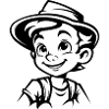 der Cartoon Junge