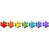 Paw Print Dog Cat Rainbow