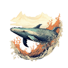 Whale - Ukiyo-e (no1)
