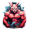 Creepy Halloween Monster Bunny
