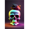 Halloween Rainbow Skull