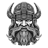 Wikinger Krieger Valhalla Kopf