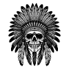 Apache Skull Indian Chief
