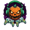 Halloween Gamer Kürbis Controller
