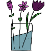 Blumen im Tontopf Design