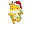 Girafe Noël Hiver Animaux Girafes