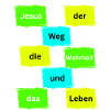 Jesus der weg bunt