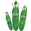 Trio de concombre,concombre,concombre,concombre,concombre,concombre,lapins, lapins