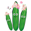 concombre,concombre,hippie,couronne, fleurs