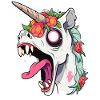 Halloween Zombie Unicorn Heavy Metal