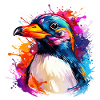 bunter Pinguin
