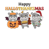 Happy Hallothanksmas Hippo Christmas Hippos