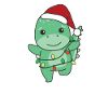 Dino Christmas Winter Animals Dinos