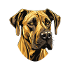 Great Dane Dog Portrait