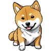 Mignon chien Shiba Inu