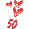 50. 50 ÅR. 50-årsjubileum. FÖDELSEDAG 50 ÅR.