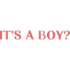 It's a boy?