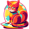 Cat on pillow