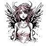 Fille ange moderne