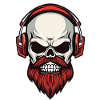 Skull with hipster style