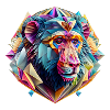 Geometrisk fauna, abe, chimpanse, Geo vild